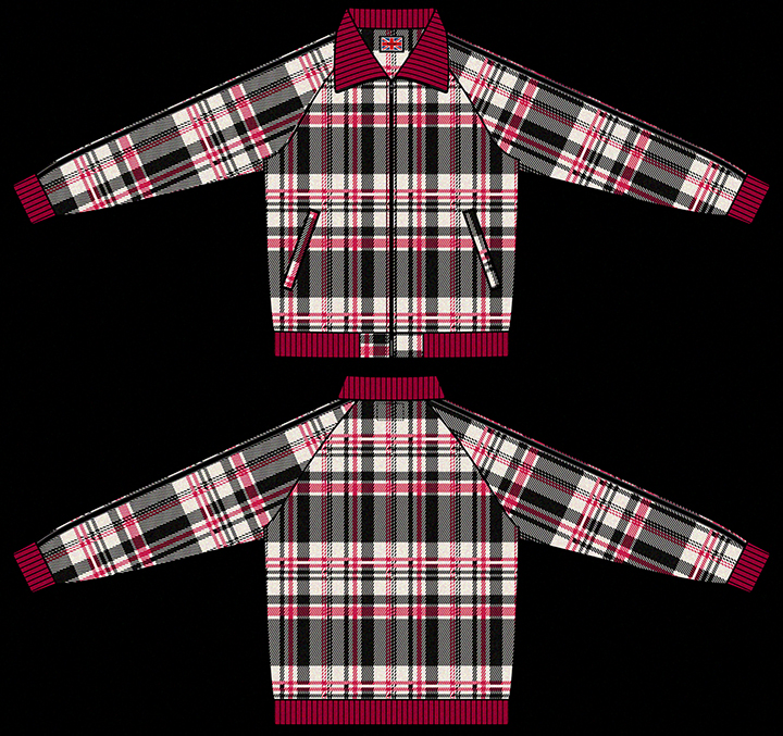 RALEIGH/  “The JUBILEE CROWN (Britpop Is Dead)” TARTAN CHECK TRACK JACKET