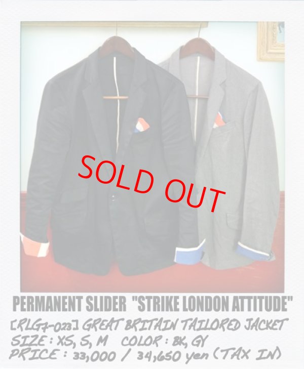 画像1: PERMANENT SLIDER /“STRIKE LONDON ATTITUDE” GREAT BRITAIN TAILORED JACKET