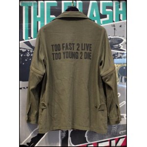 画像:  RALEIGH /  “TOO FAST 2 LIVE TOO YOUNG 2 DIE” M-65 ANTIHERO JACKET (Endless Vacation Ver.)