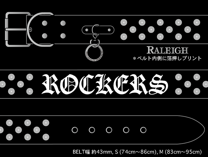 画像: RALEIGH /  “2/1ROW LONDON CORN” STUDDED BELT (ROCKERS MODEL)