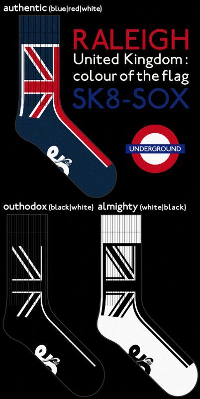 画像1: RALEIGH /“United Kingdom : colour of the flag” SK8 SOX