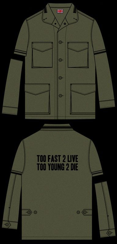 画像:  RALEIGH /  “TOO FAST 2 LIVE TOO YOUNG 2 DIE” M-65 ANTIHERO JACKET (Endless Vacation Ver.)