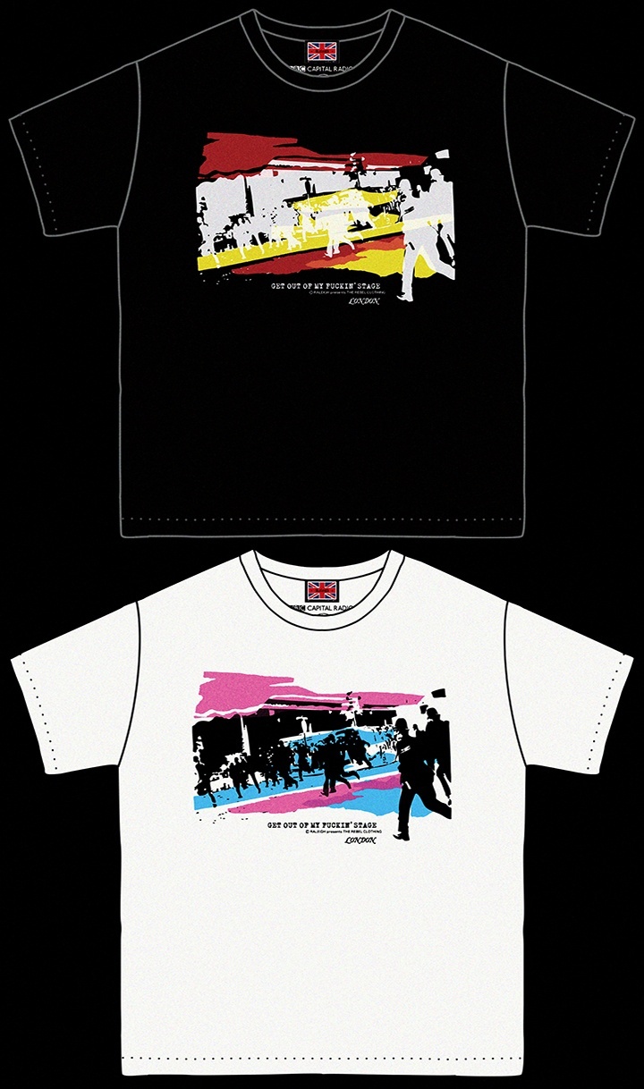 画像1: RALEIGH/  “Get Out Of My Fuckin’ Stage” Stencil Art T-SHIRTS (Loose Fit)